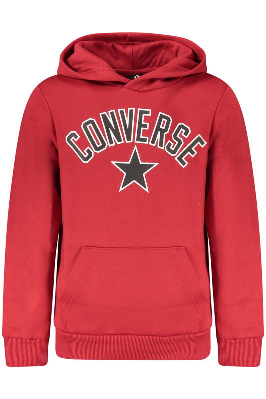 Converse – Roter Kapuzenpullover mit Reißverschluss für Kinder
