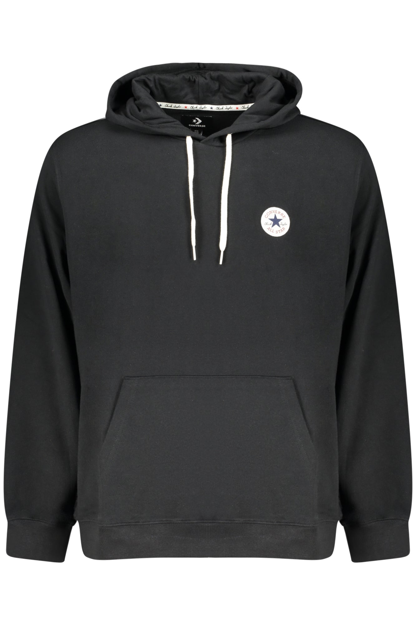 Converse Herren-Kapuzenjacke mit Reißverschluss, Schwarz