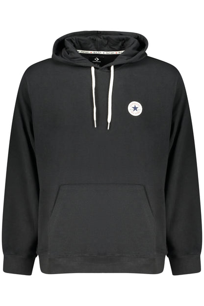 Converse Herren-Kapuzenjacke mit Reißverschluss, Schwarz