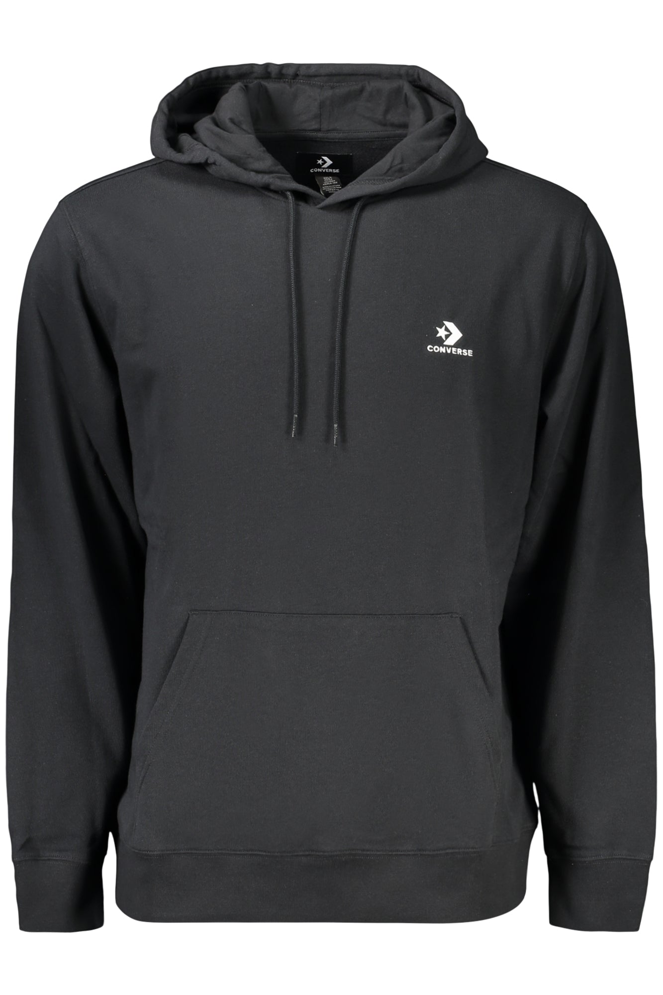 Converse Herren-Kapuzenjacke mit Reißverschluss, Schwarz
