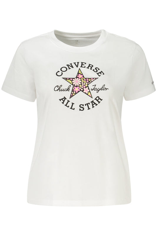 Converse Mädchen Kurzarm-T-Shirt, Weiß