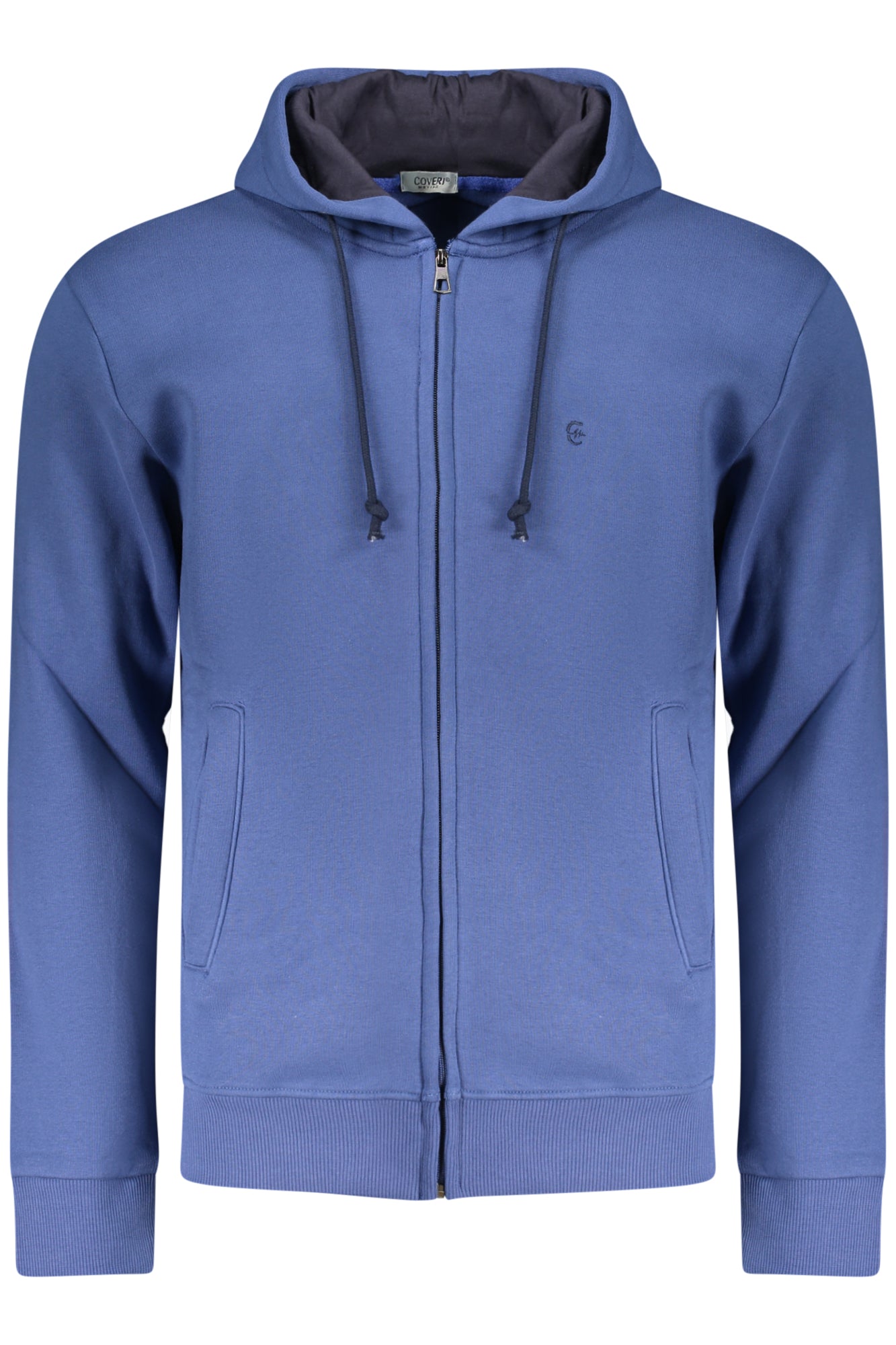 COVERI MOVING HERREN BLAUES REISSVERSCHLUSS-SWEATSHIRT