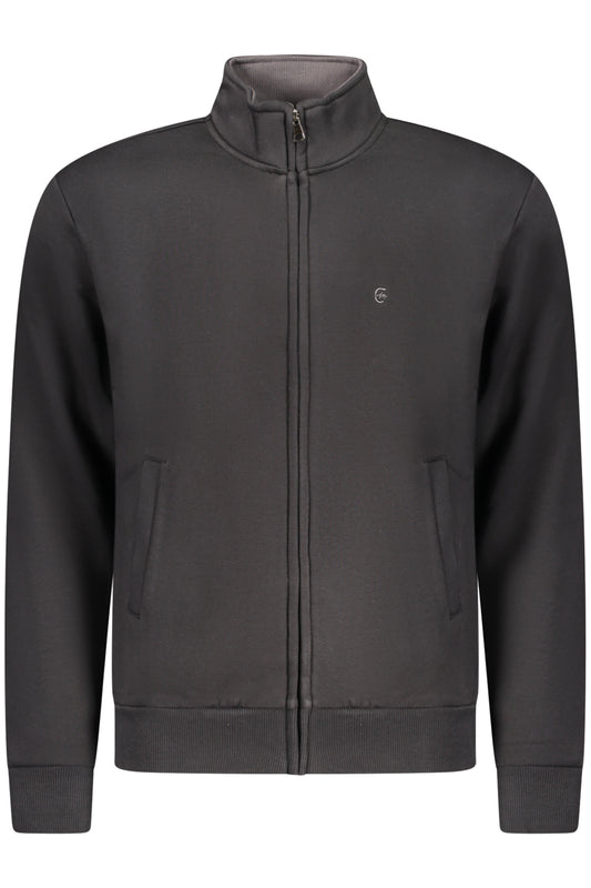 COVERI MOVING Herren-Sweatshirt mit Reißverschluss, schwarz