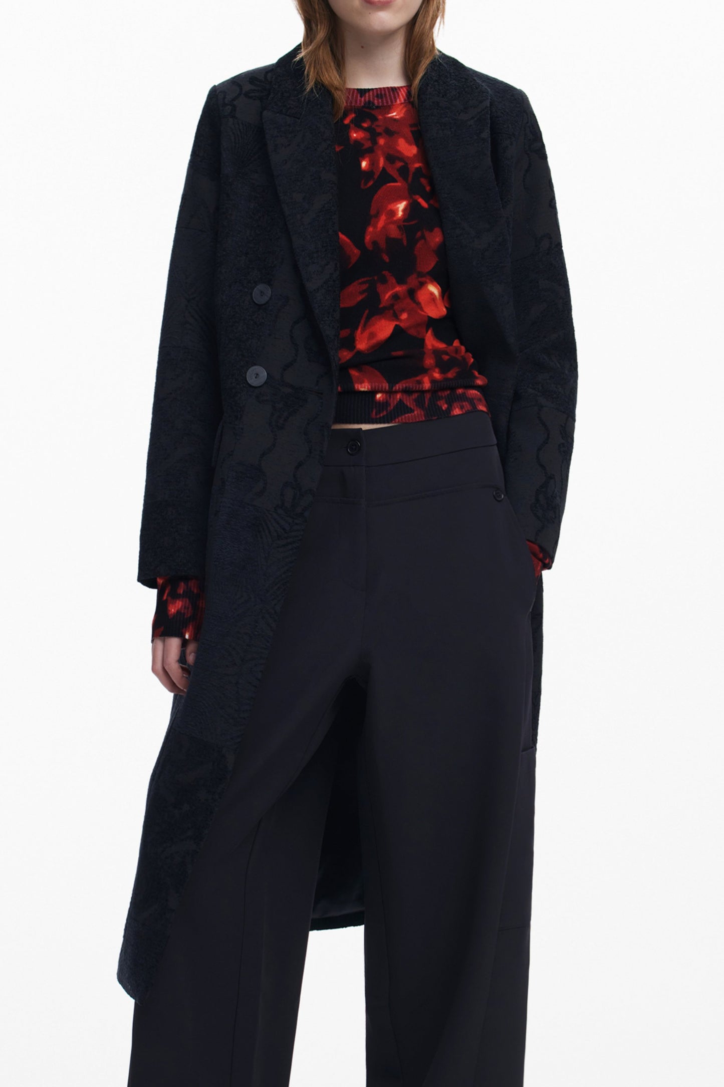 DESIGUAL DAMEN-MANTEL SCHWARZ