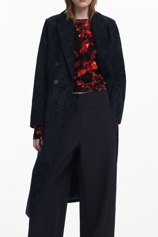 DESIGUAL DAMEN-MANTEL SCHWARZ