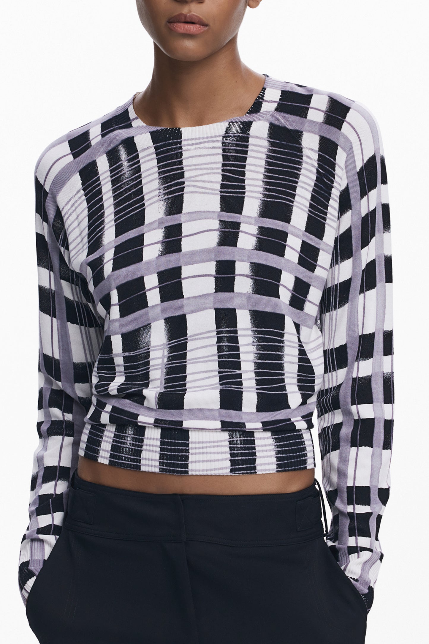 DESIGUAL WEISSER PULLOVER FÜR DAMEN