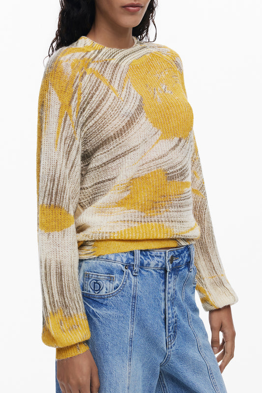 DESIGUAL DAMEN-GELBER PULLOVER
