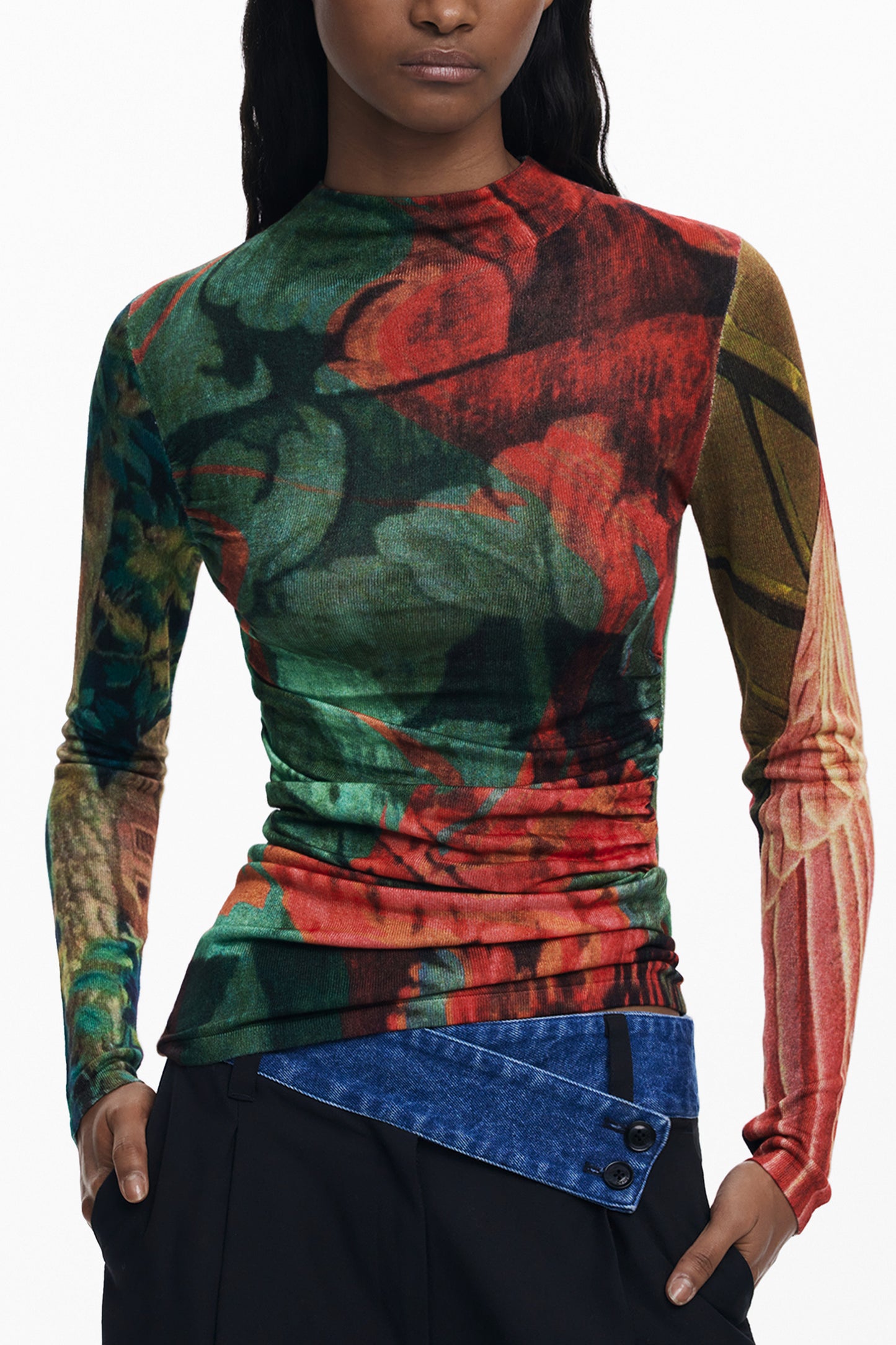 DESIGUAL DAMEN-PULLOVER GRÜN