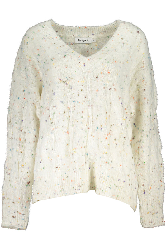 DESIGUAL WEISSER DAMENPULLOVER