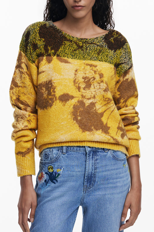 DESIGUAL DAMEN-GELBER PULLOVER