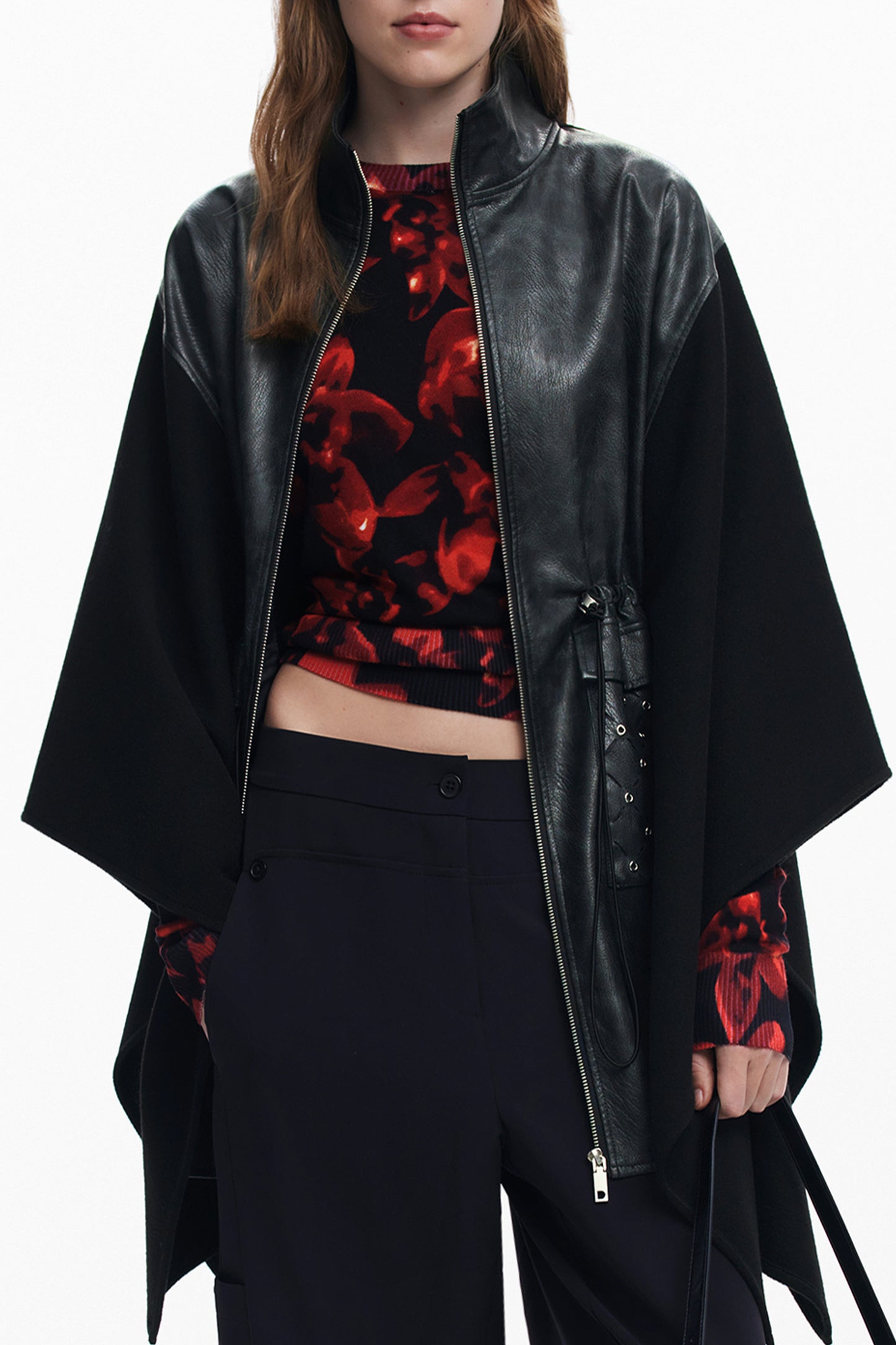 DESIGUAL PONCHO DAMEN SCHWARZ