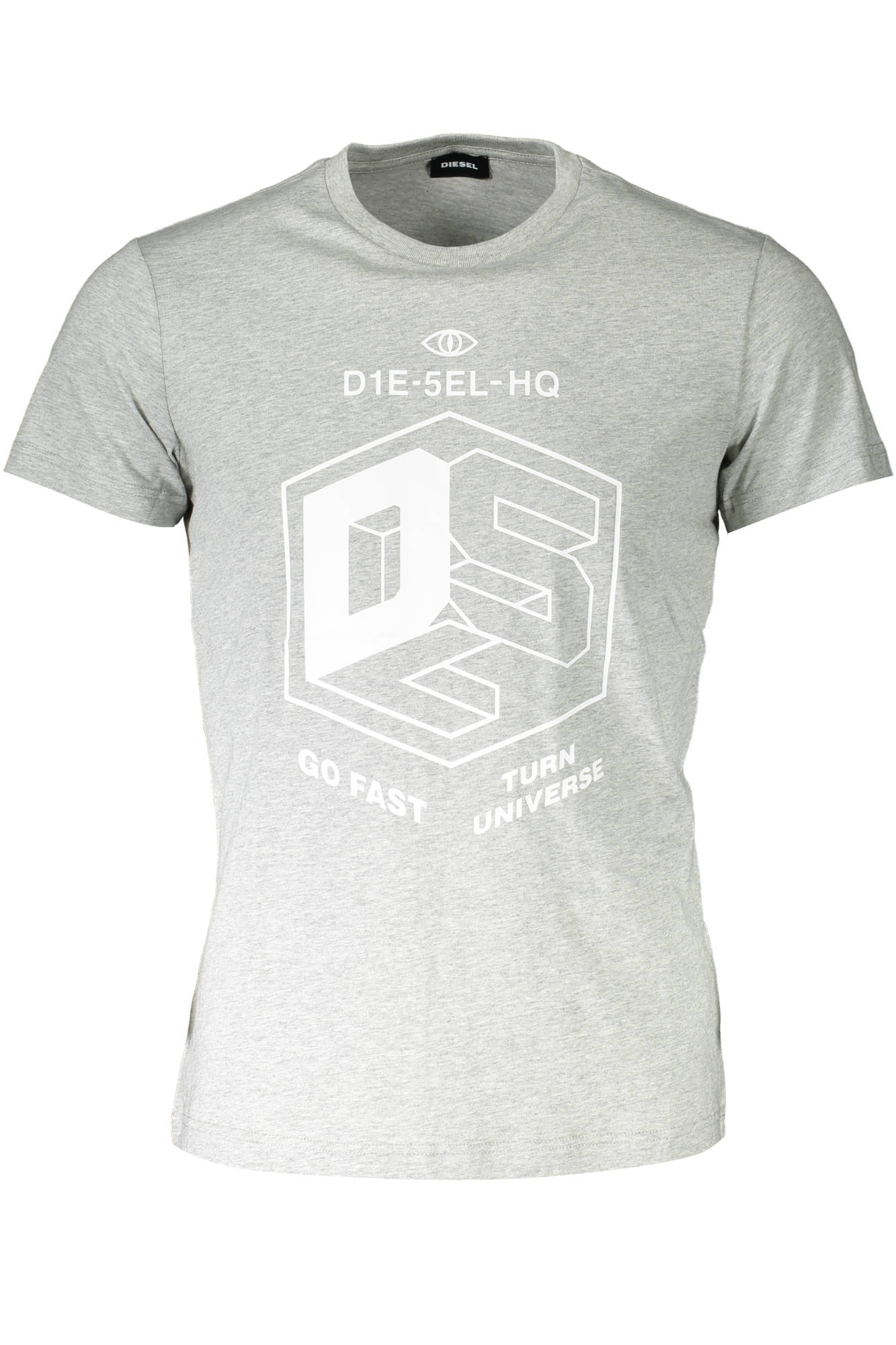 DIESEL KURZARM-T-SHIRT HERREN GRAU