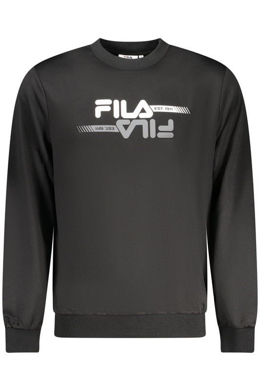 FILA Herren-Sweatshirt mit Reißverschluss, schwarz