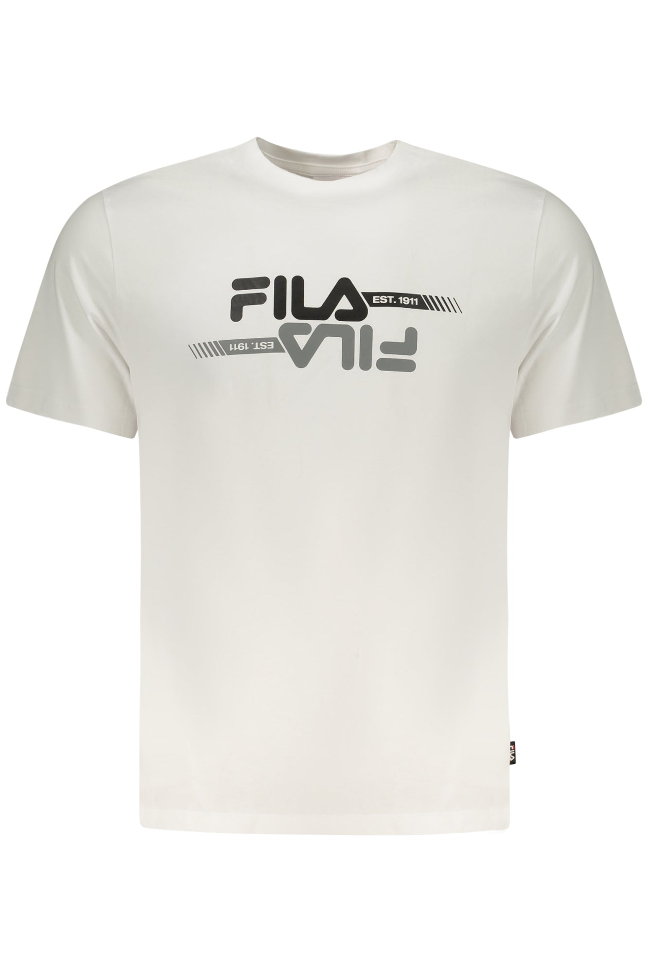 FILA Herren-T-Shirt mit kurzen Ärmeln, weiß