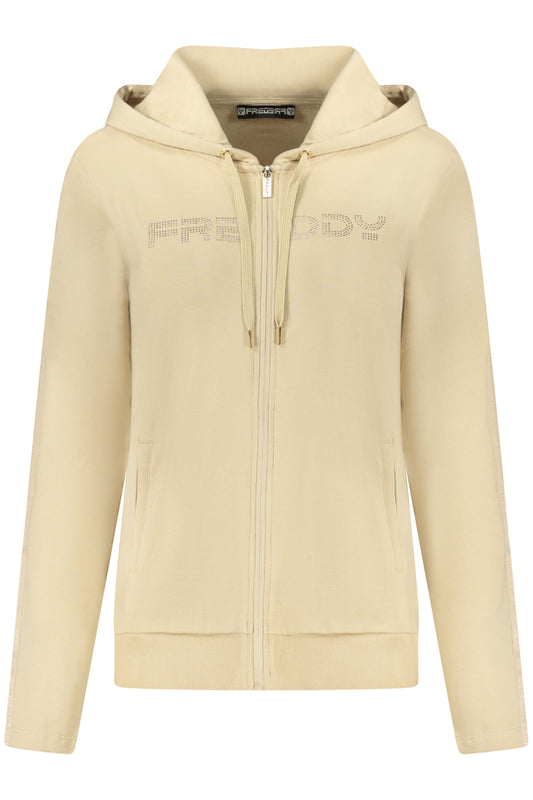 FREDDY BEIGE DAMEN-SWEATSHIRT MIT REISSVERSCHLUSS