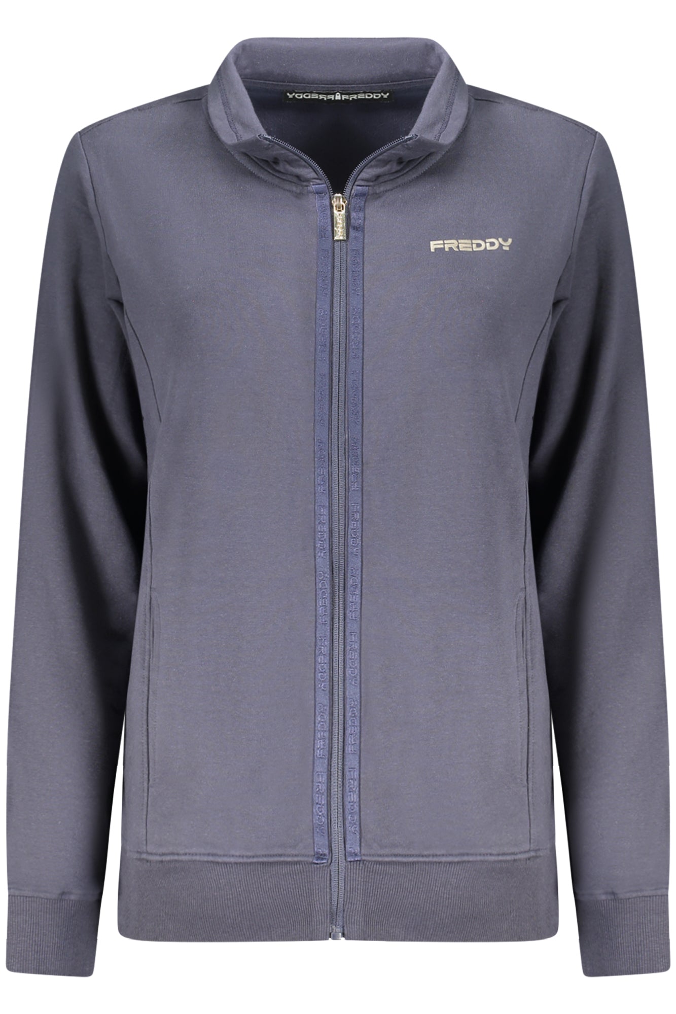 FREDDY BLAUES DAMEN-SWEATSHIRT MIT REISSVERSCHLUSS