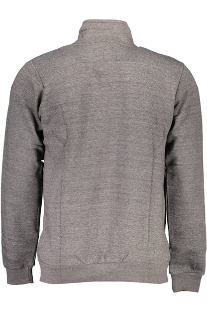 GIAN MARCO VENTURI HERREN-SWEATSHIRT MIT ZIP-UP GRAU
