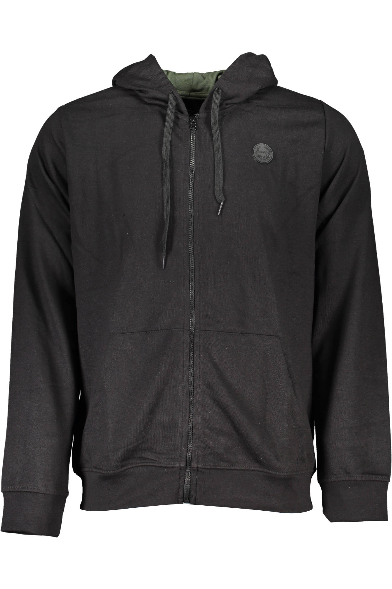 GIAN MARCO VENTURI HERREN-SWEATSHIRT MIT REISSVERSCHLUSS SCHWARZ