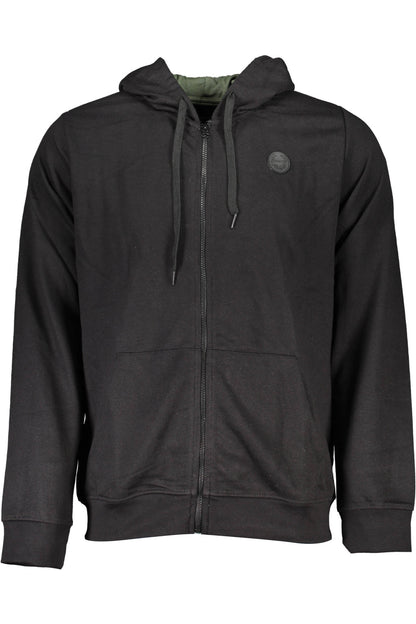 GIAN MARCO VENTURI HERREN-SWEATSHIRT MIT REISSVERSCHLUSS SCHWARZ