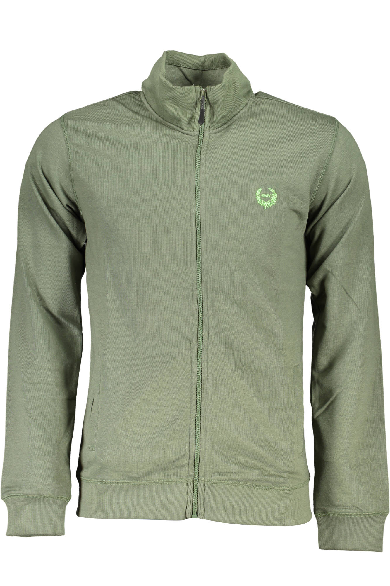 GIAN MARCO VENTURI HERREN-SWEATSHIRT MIT ZIP GRÜN