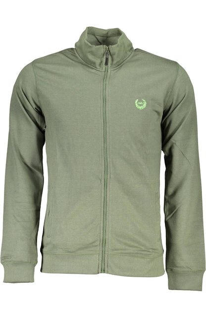 GIAN MARCO VENTURI HERREN-SWEATSHIRT MIT ZIP GRÜN
