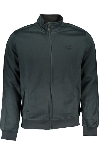 GIAN MARCO VENTURI GRÜNES REISSVERSCHLUSS-SWEATSHIRT FÜR HERREN