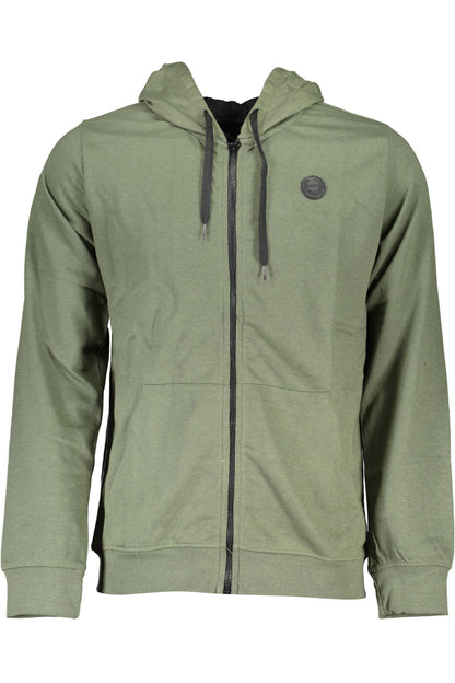 GIAN MARCO VENTURI HERREN-SWEATSHIRT MIT ZIP GRÜN