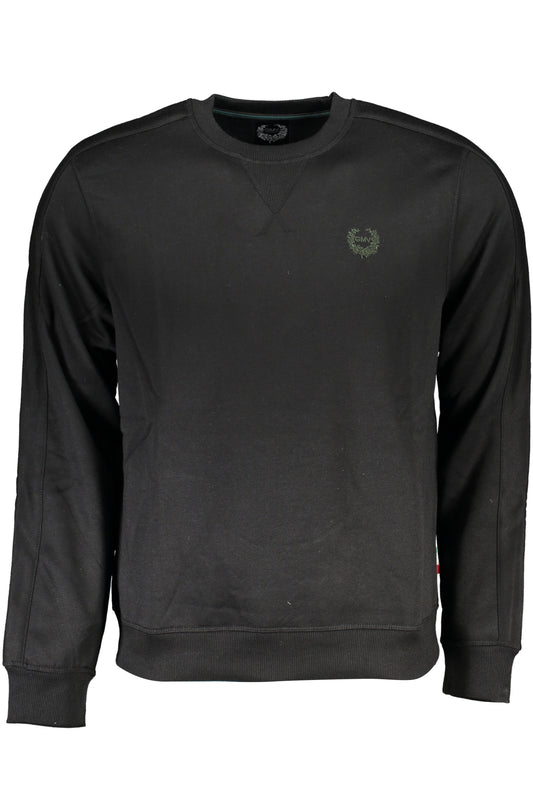 GIAN MARCO VENTURI SCHWARZES HERREN-SWEATSHIRT MIT REISSVERSCHLUSS