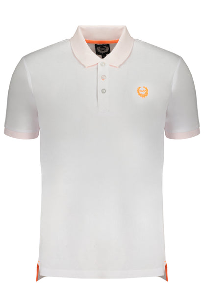 GIAN MARCO VENTURI WEISSES KURZÄRMELIGES POLOSHIRT FÜR HERREN