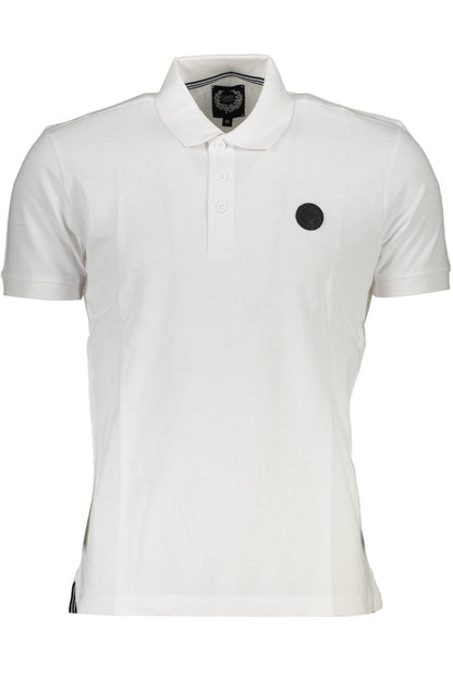 GIAN MARCO VENTURI HERREN KURZARM POLO WEISS