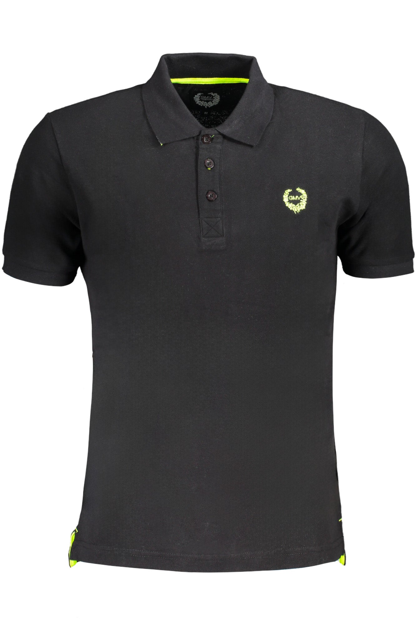GIAN MARCO VENTURI SCHWARZES KURZÄRMELIGES POLOSHIRT FÜR HERREN