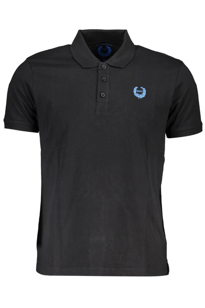 GIAN MARCO VENTURI HERREN KURZARM POLO SCHWARZ