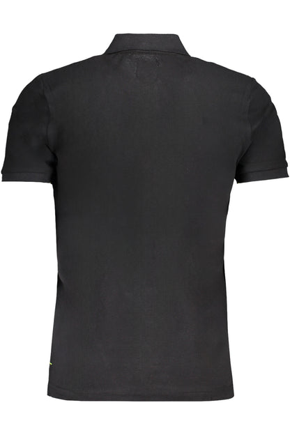 GIAN MARCO VENTURI SCHWARZES KURZÄRMELIGES POLOSHIRT FÜR HERREN