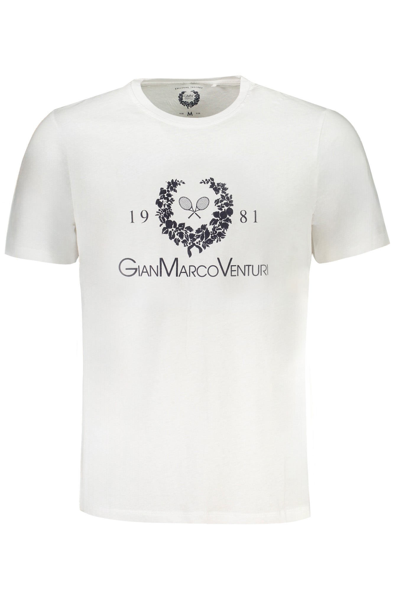 GIAN MARCO VENTURI HERREN-KURZÄRMELIGES T-SHIRT WEISS