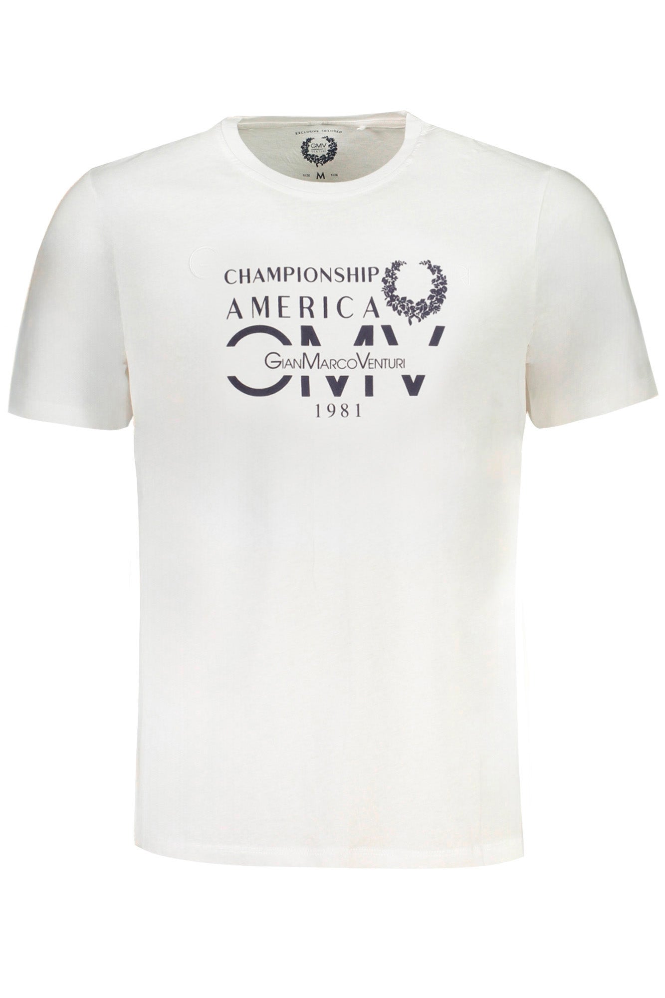 GIAN MARCO VENTURI HERREN-KURZÄRMELIGES T-SHIRT WEISS