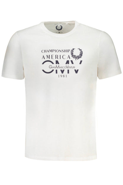 GIAN MARCO VENTURI HERREN-KURZÄRMELIGES T-SHIRT WEISS