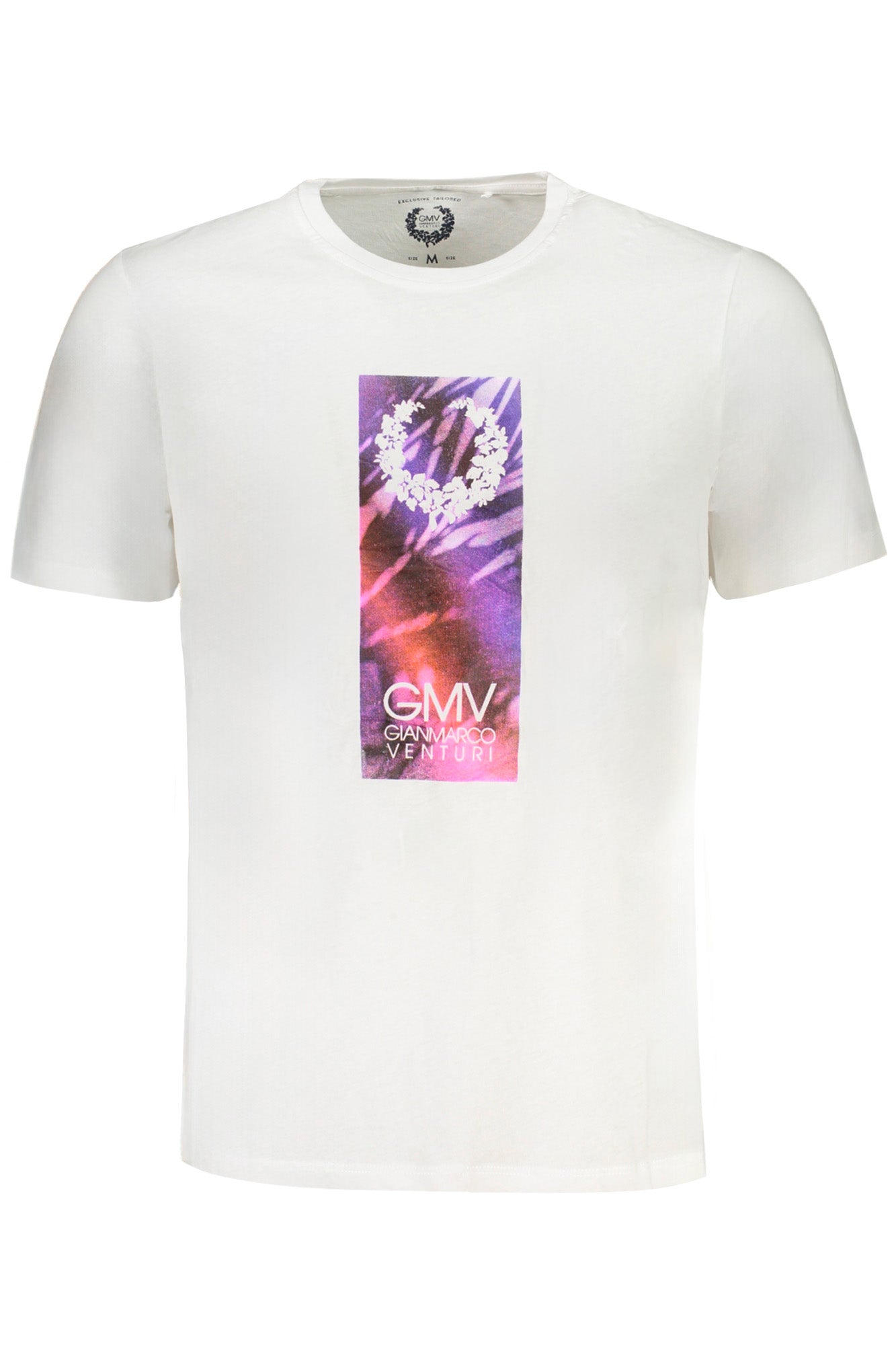 GIAN MARCO VENTURI HERREN-KURZÄRMELIGES T-SHIRT WEISS