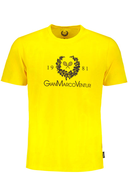 GIAN MARCO VENTURI GELBES KURZÄRMELIGES HERREN-T-SHIRT