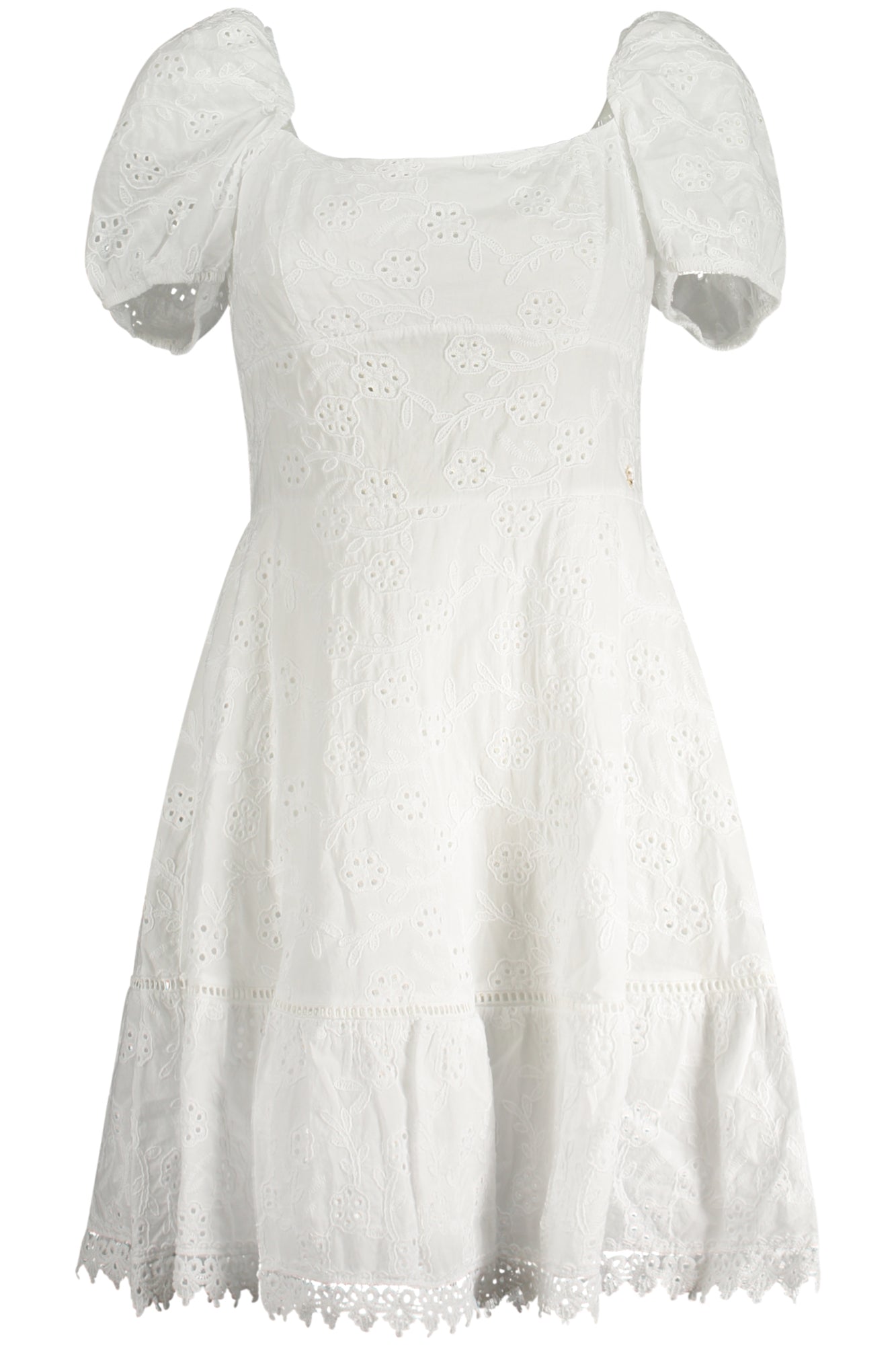 GUESS JEANS KURZES KLEID FRAUEN WEISS