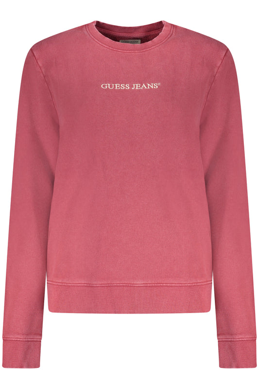 GUESS JEANS DAMEN ROTES SWEATSHIRT MIT REISSVERSCHLUSS