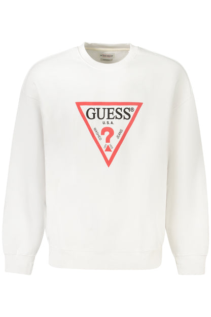 GUESS JEANS SWEATSHIRT OHNE REISSVERSCHLUSS HERREN WEISS