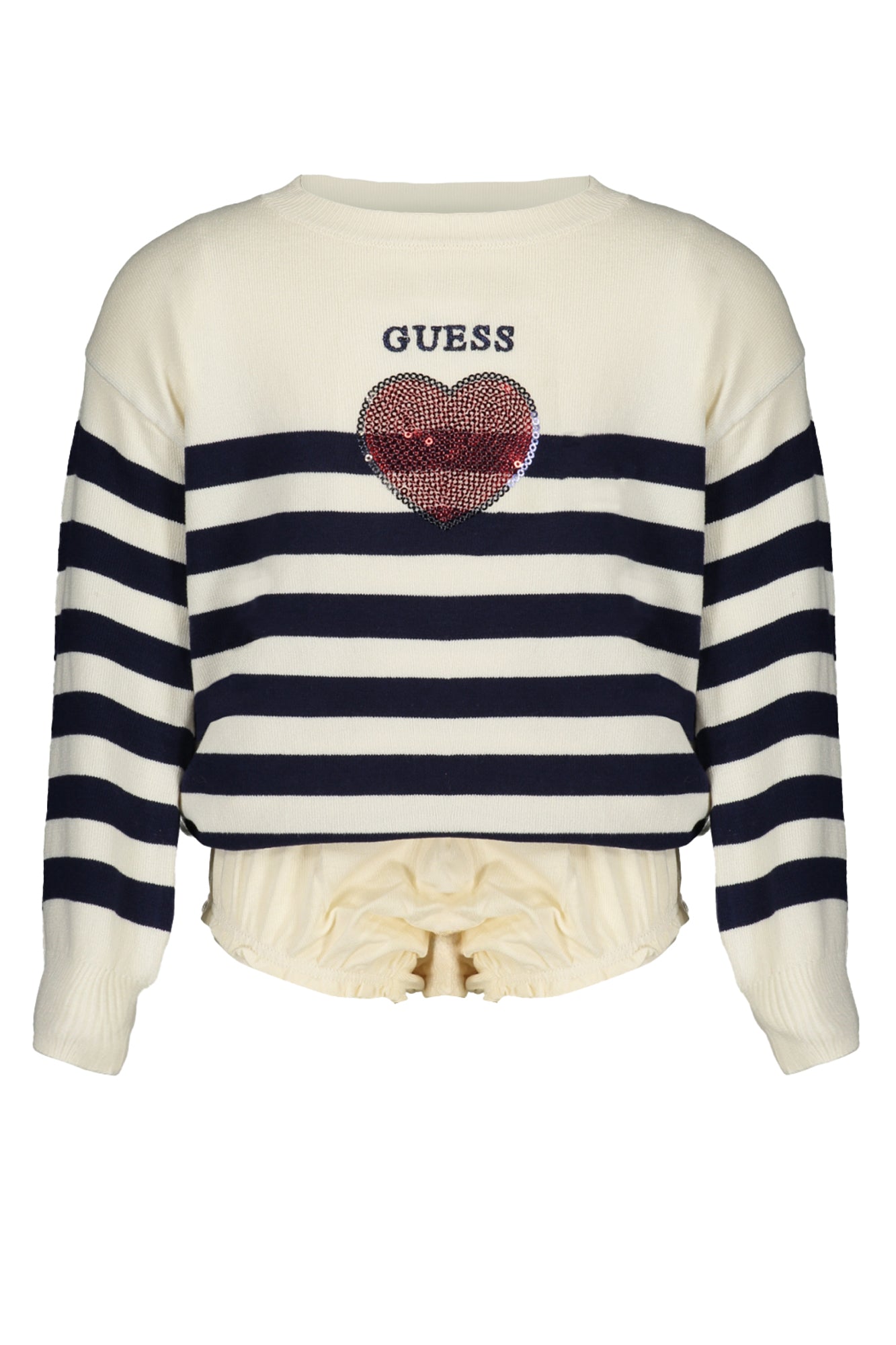 GUESS JEANS WEISSER MÄDCHENPULLOVER