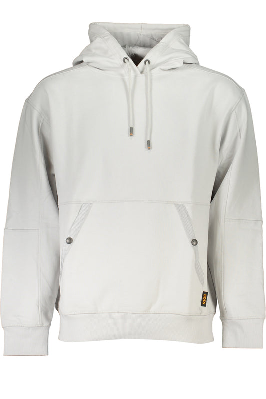 HUGO BOSS HERREN-SWEATSHIRT GRAU MIT REISSVERSCHLUSS