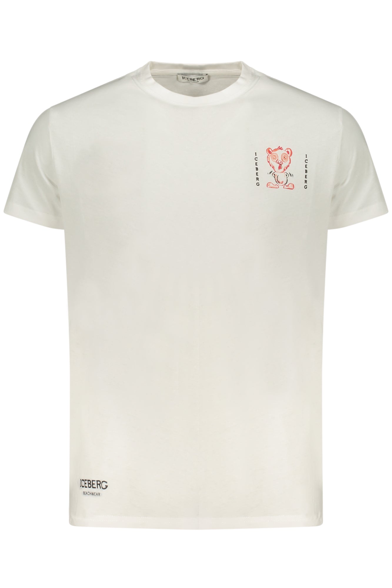 ICEBERG Herren-Kurzarm-T-Shirt, weiß