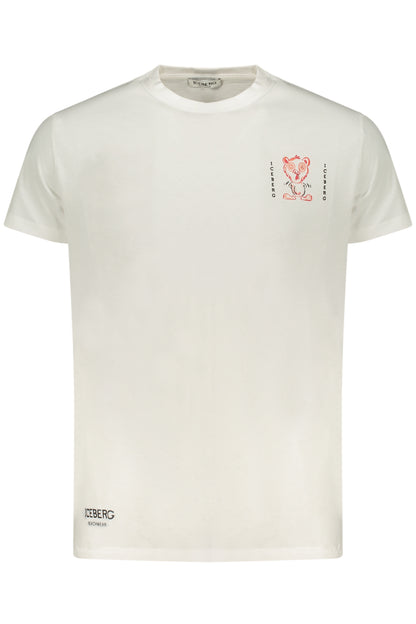 ICEBERG Herren-Kurzarm-T-Shirt, weiß