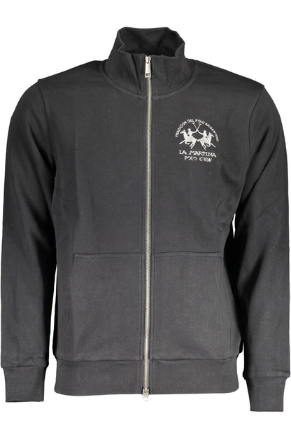 SCHWARZES SWEATSHIRT MIT REISSVERSCHLUSS FÜR HERREN LA MARTINA