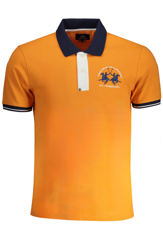 ORANGES KURZÄRMELIGES HERREN-POLOSHIRT VON LA MARTINA