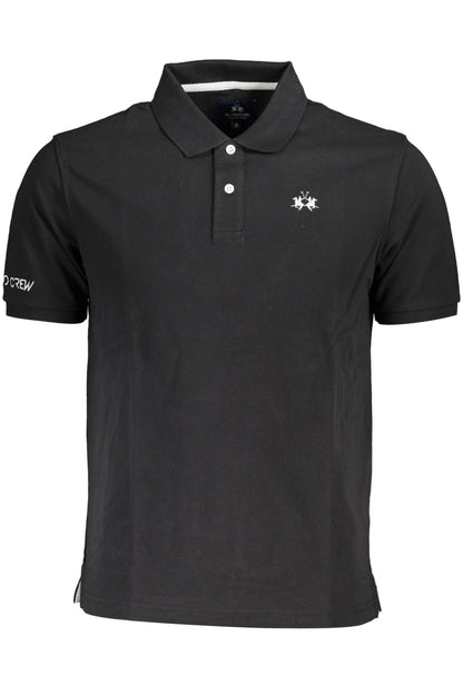 LA MARTINA HERREN KURZARM POLO SCHWARZ