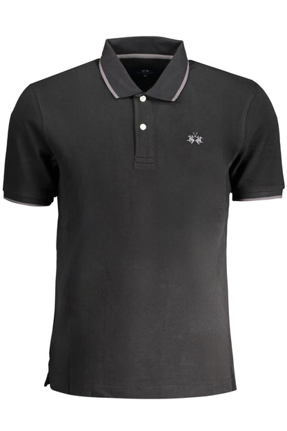 LA MARTINA HERREN KURZARM POLO SCHWARZ