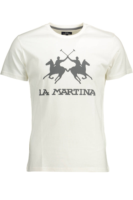 LA MARTINA HERREN-WEISSES KURZARM-T-SHIRT